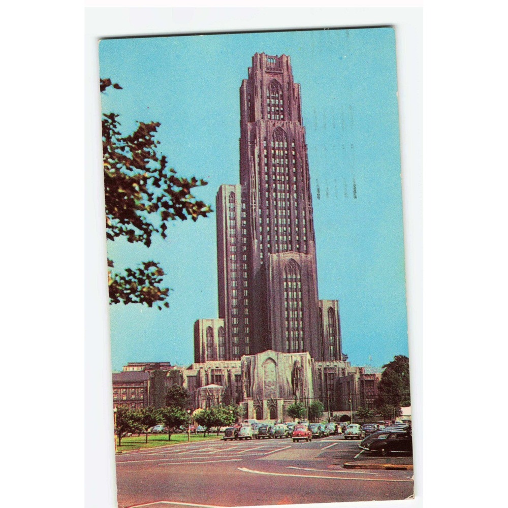 Cathedral of Learning University of Pittsburgh PA Vintage 1953 Postcard VG-